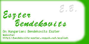 eszter bendekovits business card